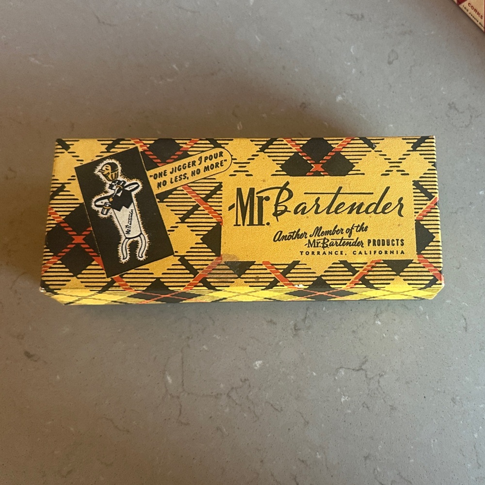 Vintage 1950s Mid Century Mr. Bartender Cocktail Jigger 1 Pour